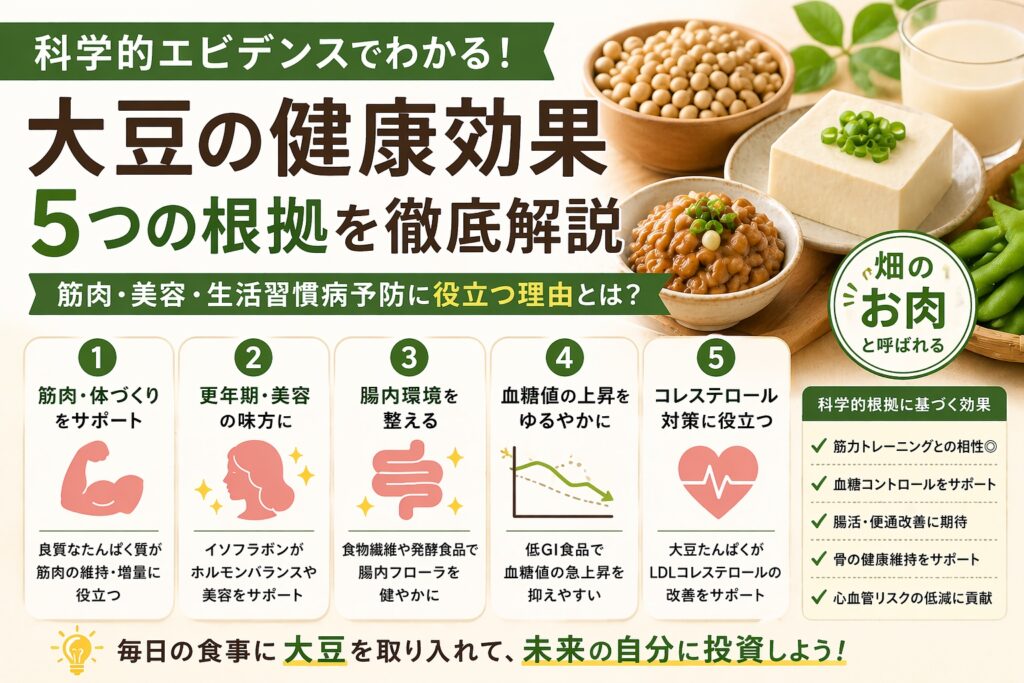 大豆の健康効果とその理由