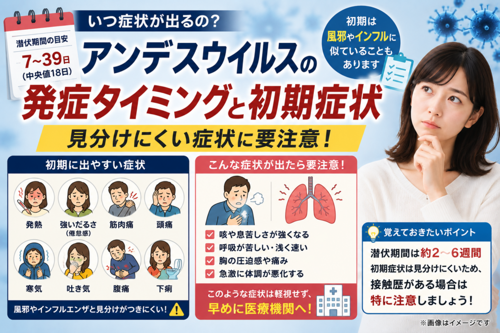 アンデスウイルスの症状と注意点