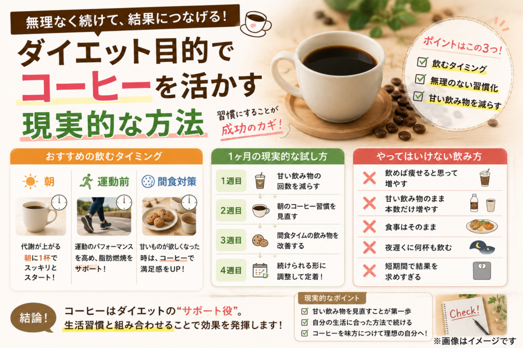 コーヒーでダイエット習慣化ガイド