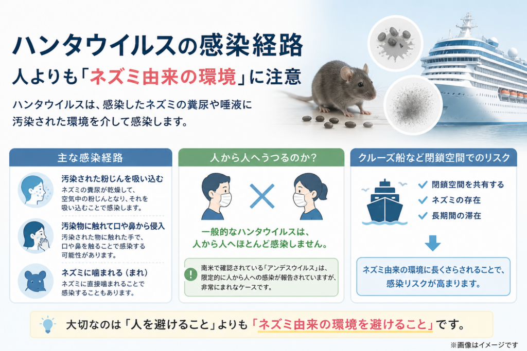 ハンタウイルス感染経路の解説