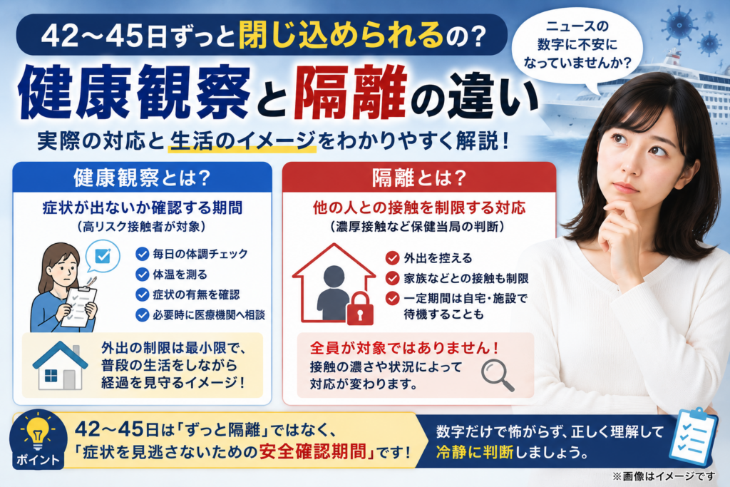 健康観察と隔離の違い