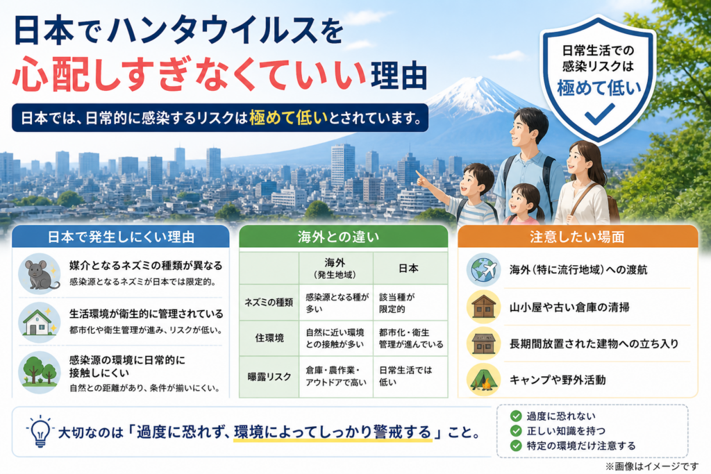 日本でハンタウイルスを心配しすぎなくて良い理由