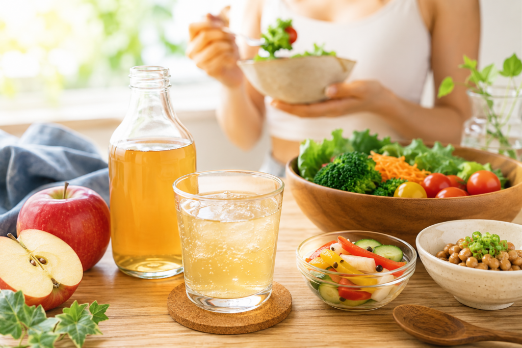 まとめ：リンゴ酢は「痩せる飲み物」ではなく、食事を整えるきっかけ
