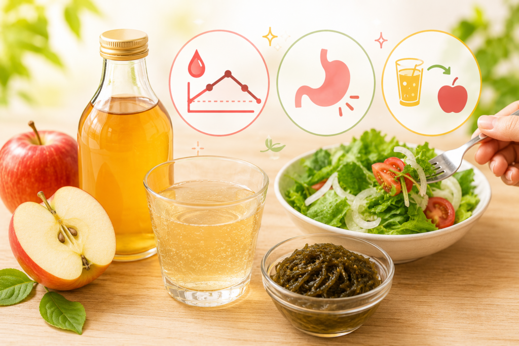 りんご酢に期待できる効果は？血糖値・満腹感・置き換えの現実