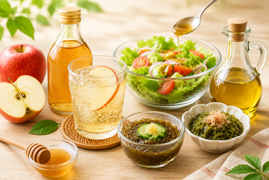 りんご酢を続けやすくする飲み方・食べ方の組み合わせ