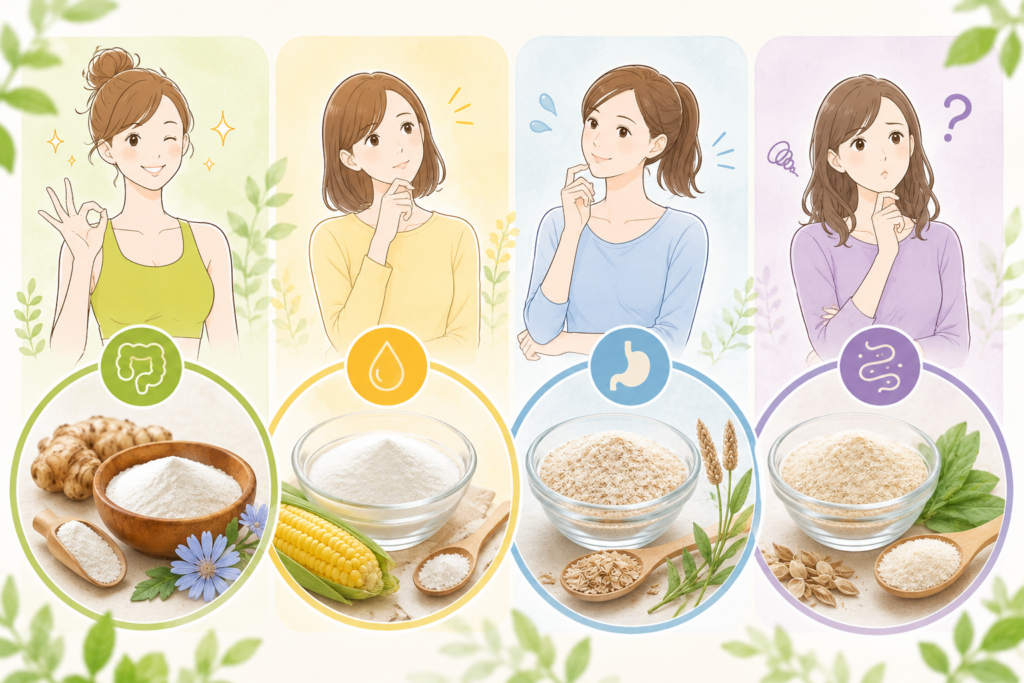 タイプ別に見る：あなたに合いやすい食物繊維はどれ？
