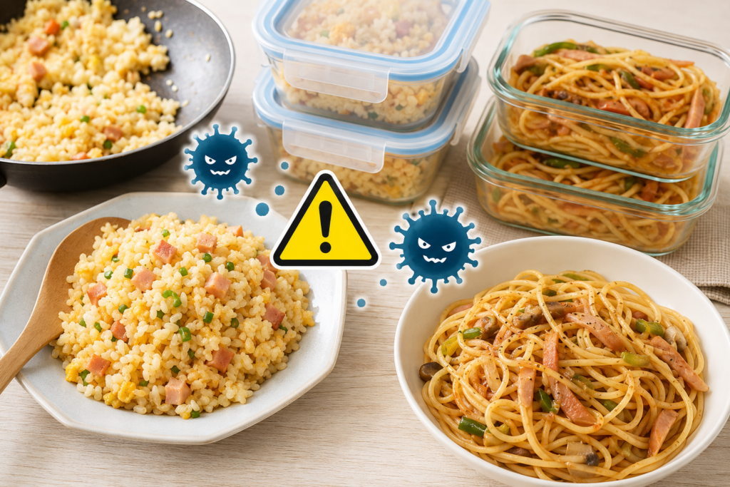チャーハンやパスタも盲点。ご飯もの・麺類の作り置きに注意