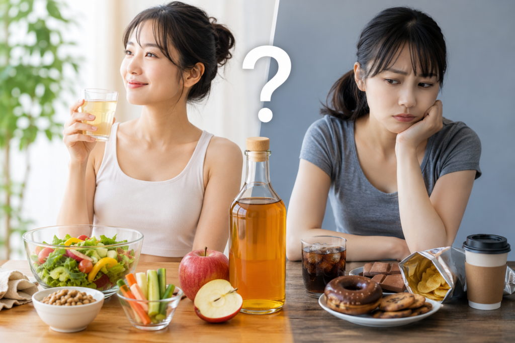 リンゴ酢で痩せる人・痩せない人の違い