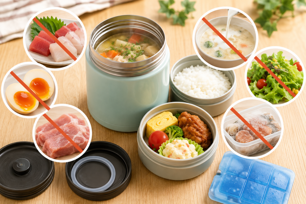 保温弁当箱に入れてはいけないものは？避けたい食品と詰め方