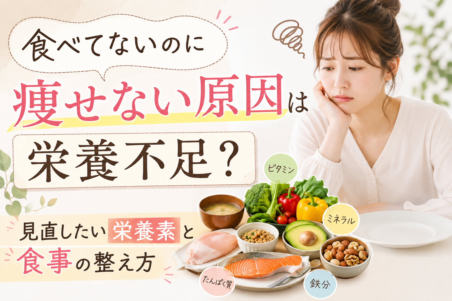 栄養不足？食事の見直しを！