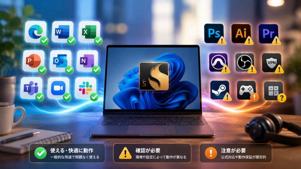 Snapdragon搭載PCで使えるソフト・使えないソフト