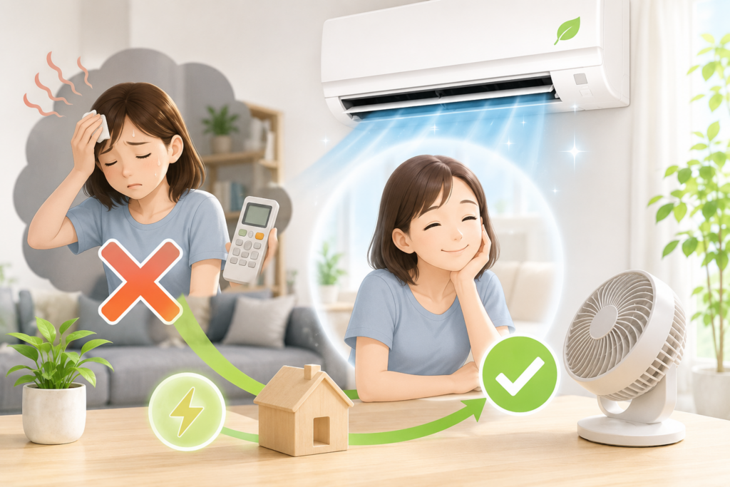 快適なエコな空調で涼しさを