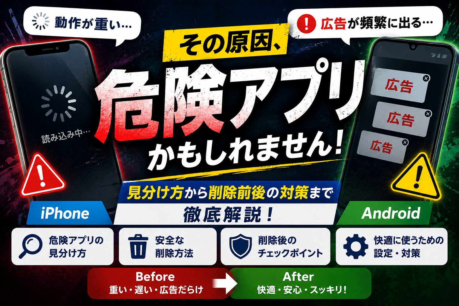 危険アプリの警告と対策
